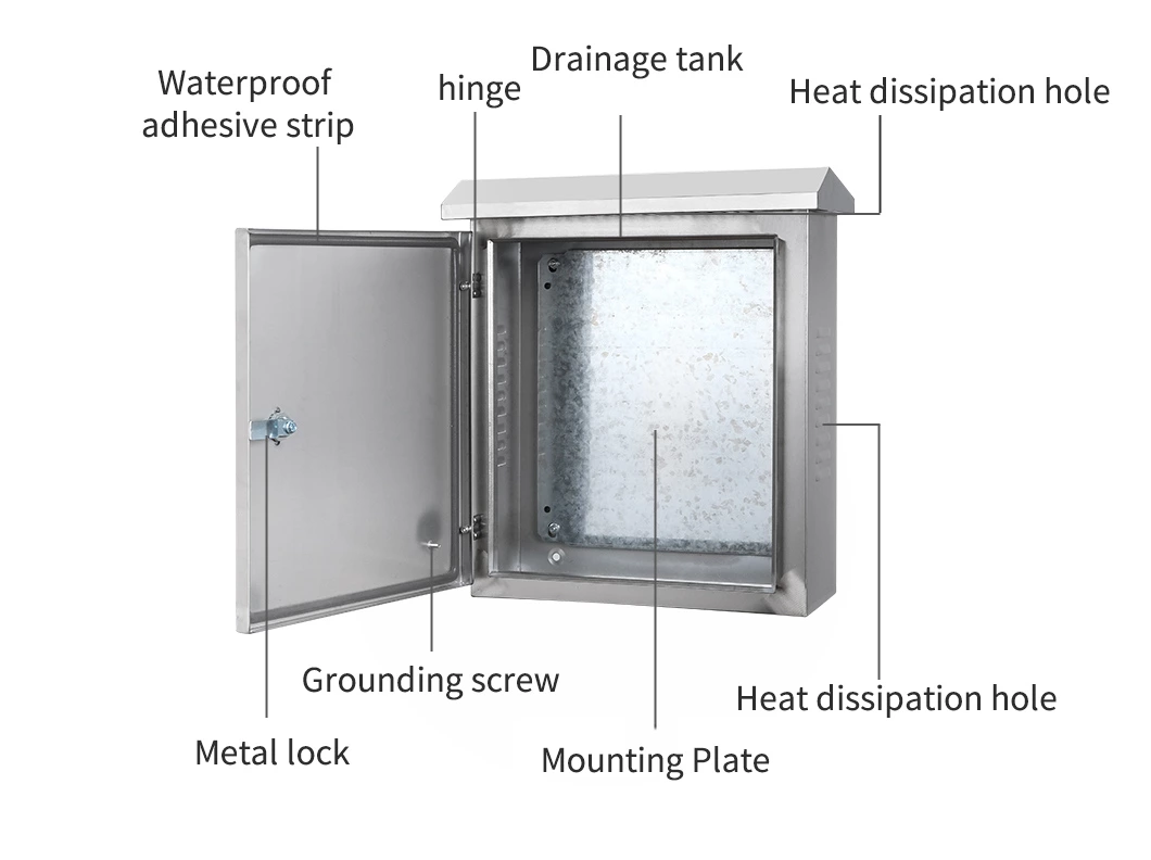 صندوق خزانة خارجي مقاوم للعوامل الجوية مصنوع من الفولاذ المقاوم للصدأ