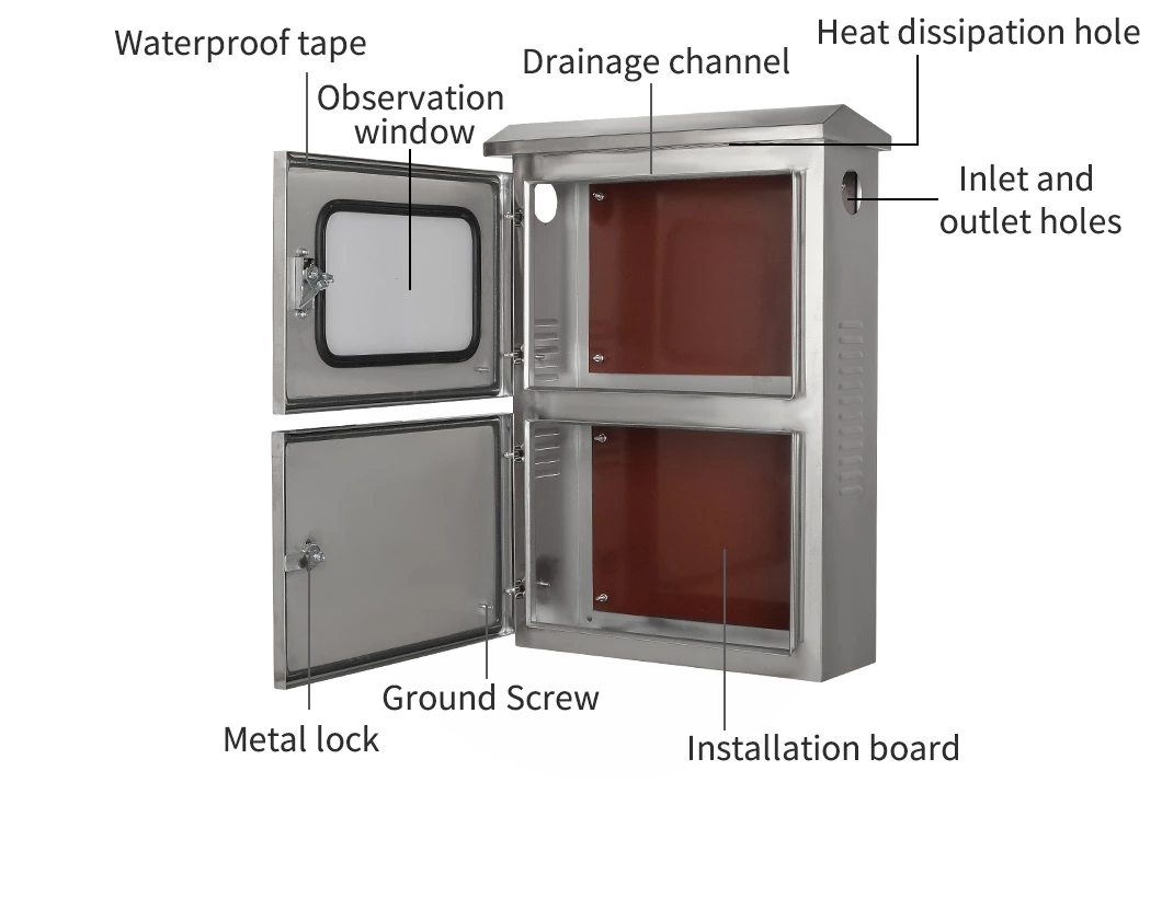 صندوق الطاقة الشمسية المتصل بالشبكة من الفولاذ المقاوم للصدأ