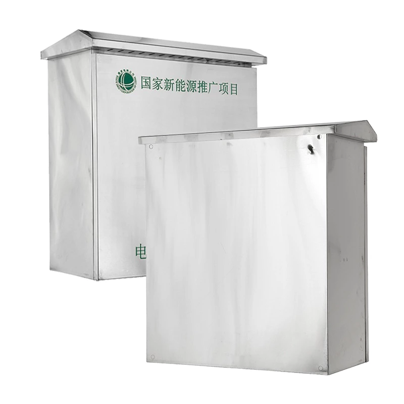 صندوق شاحن EV من الفولاذ المقاوم للصدأ مع فتحات للفتح