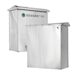 صندوق شاحن EV من الفولاذ المقاوم للصدأ مع فتحات للفتح