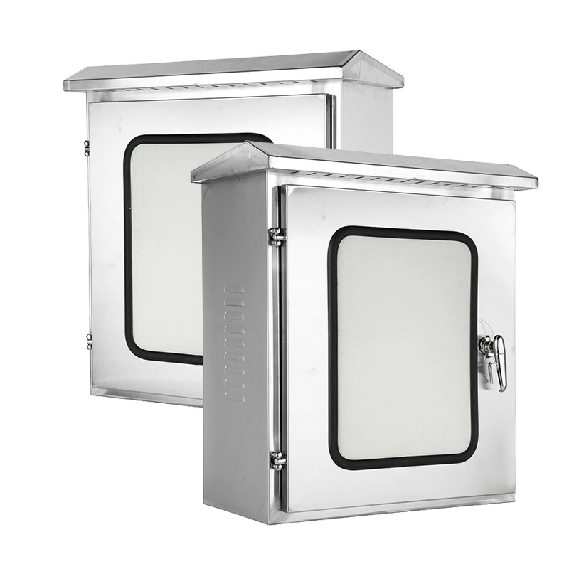 خزانة كهربائية من الفولاذ المقاوم للصدأ ذات بابين