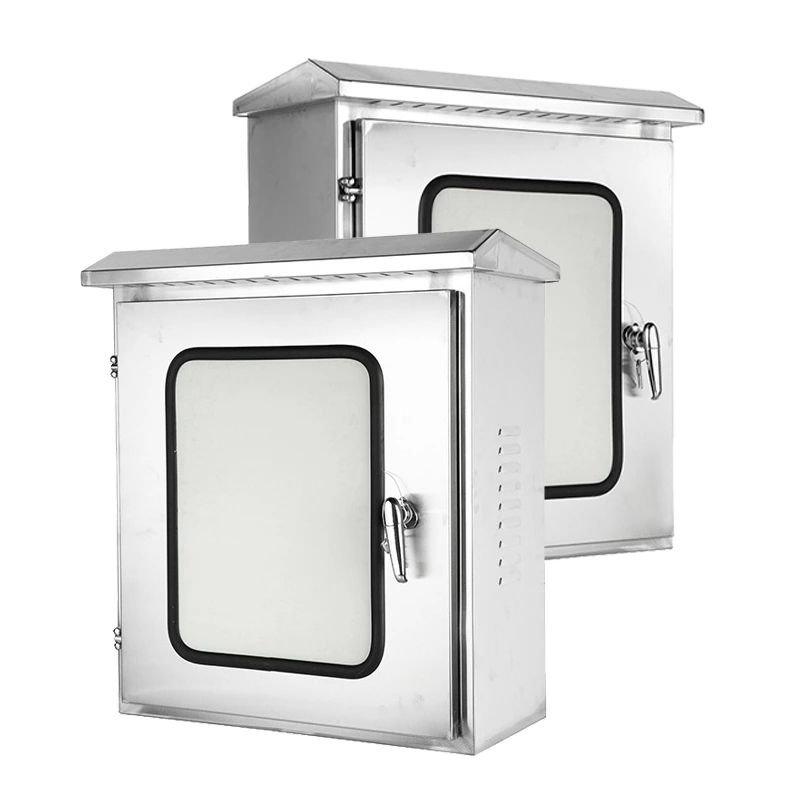 خزانة توزيع من الفولاذ المقاوم للصدأ ذات بابين