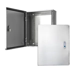 صندوق مغلق من الفولاذ المقاوم للصدأ مع فتحات التثبيت