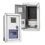 حاوية من الفولاذ المقاوم للصدأ مدمجة في الحائط لأجهزة القياس المتعددة