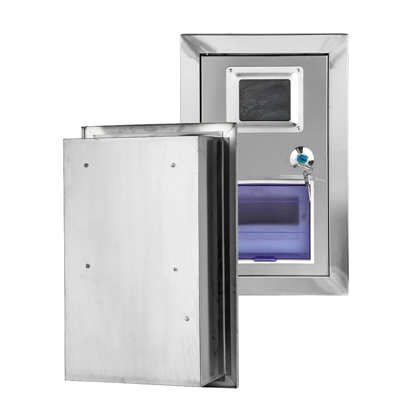 صندوق توزيع حائطي من الفولاذ المقاوم للصدأ للعداد