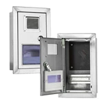 صندوق توصيل حائطي من الفولاذ المقاوم للصدأ للعداد