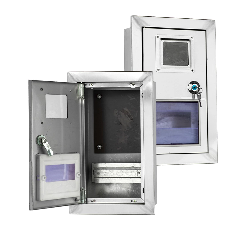 صندوق عداد كهربائي مثبت على الحائط مصنوع من الفولاذ المقاوم للصدأ