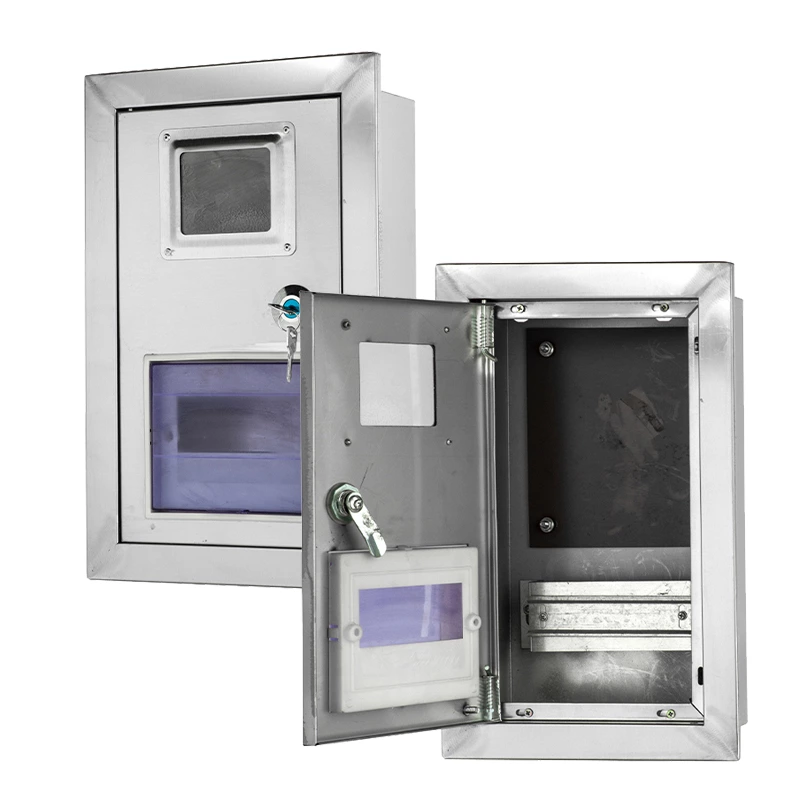 حاوية من الفولاذ المقاوم للصدأ مثبتة على الحائط للوحة العداد