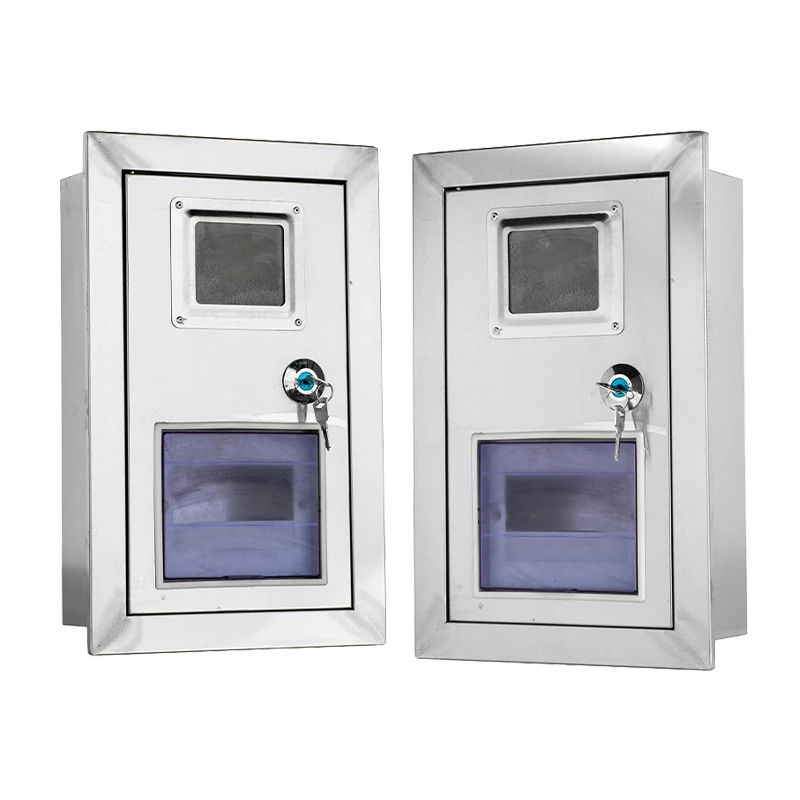 صندوق عداد حائطي من الفولاذ المقاوم للصدأ تجاري