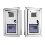 صندوق عداد حائطي من الفولاذ المقاوم للصدأ مع نافذة