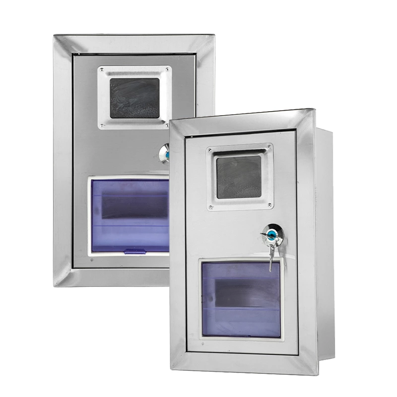 صندوق عداد حائطي من الفولاذ المقاوم للصدأ مقاوم للصدأ